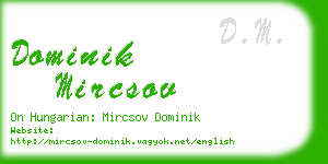 dominik mircsov business card